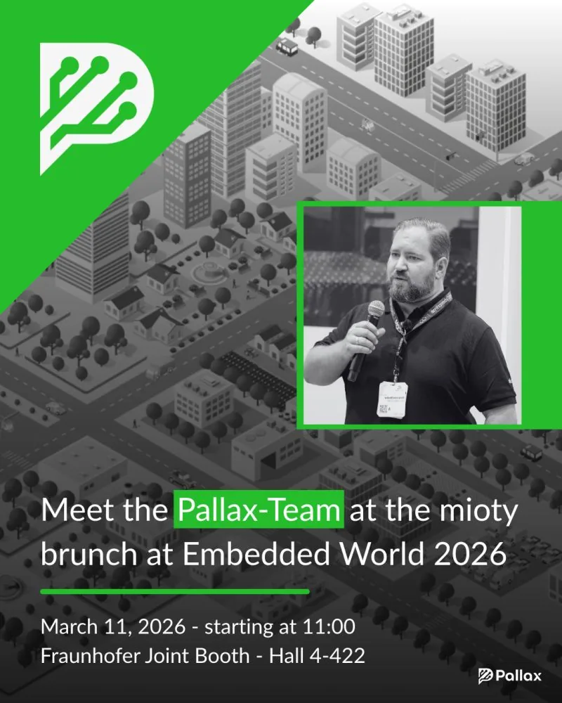 Ankündigung zum mioty-Brunch am 11. März 2026 auf der embedded world
